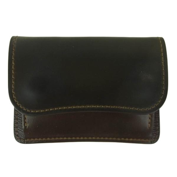 WILDSWANS ワイルドスワンズ TONGUE タング シェルコードバン ケース 小銭入れ ダークブラウン系【中古】 WILDSWANS ワイルドスワンズ TONGUE SHELL CORDOVAN タング シェル
