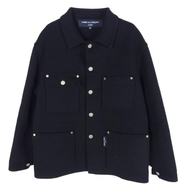 希少 AD2001 コムデギャルソンオム 田中オム メルトンウールコート S COMME des GARCONS HOMME コムデギャルソンオム 21AW HH-J027 メルトン