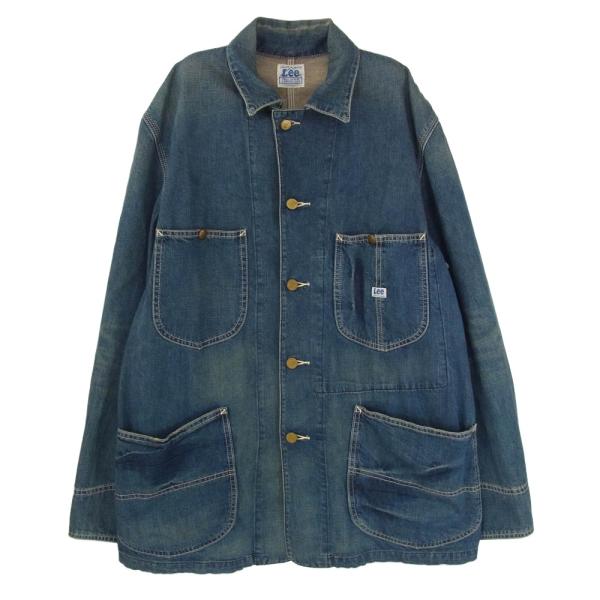 美品 40 91-J ハウスタグ　復刻 デニム カバーオール Lee（リー） 19477 復刻 91J ハウスタグ カバーオール デニム
