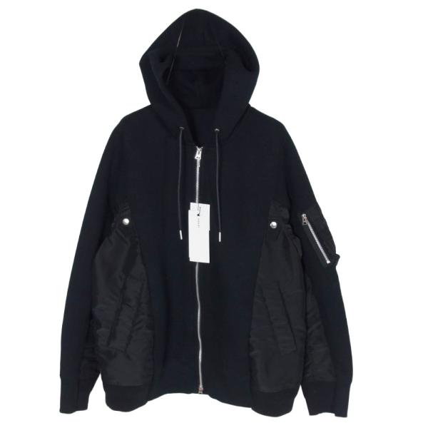 sacai（サカイ） SCM-324 Sponge Sweat x Nylon Twill Hoodie 再構築