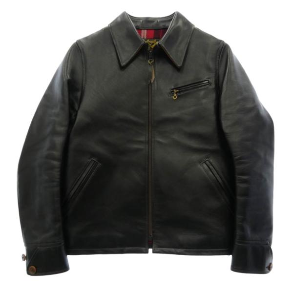 ワイツーレザー Y’2 Leather × Lua ルア Eco Horse Single Riders 茶芯 ホースハイド レザー シングル ライダース ジャケット ブラック系 36【中古】 ワイツーレザー Y'2 Leather × Lua ルア Eco Horse Single Riders 茶芯
