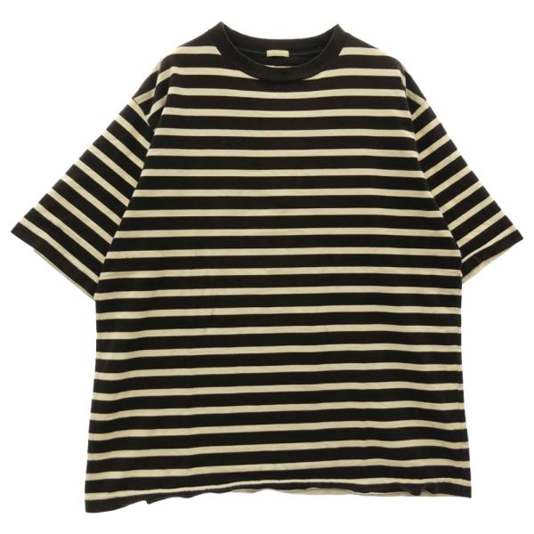 COMOLI コモリ K01-05003 クルーネック ボーダー 半袖 Tシャツ