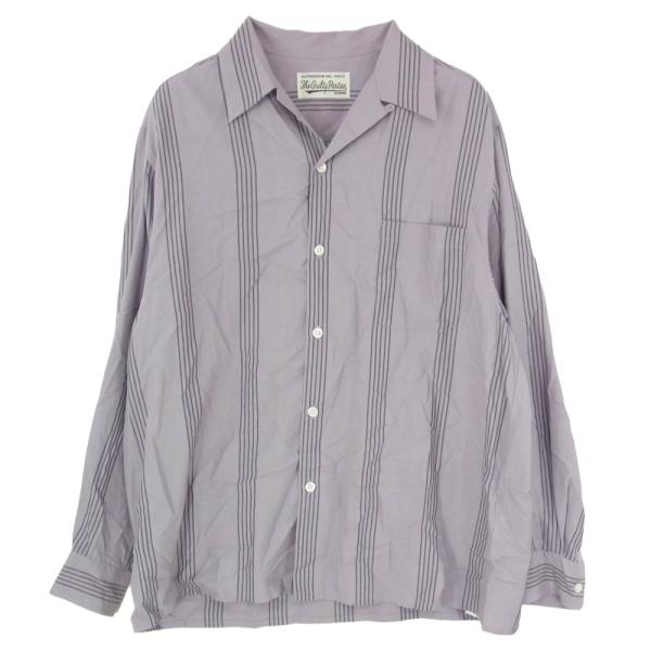 WACKO MARIA ワコマリア 22AW STRIPED OPEN COLLAR SHIRT L/S ストライプオープンカラーシャツ ホワイト 22FW-WMS-OC01 WACKO MARIA（ワコマリア） 24SS 24SSE-WMS-OC01 STRIPED OPEN COLLAR