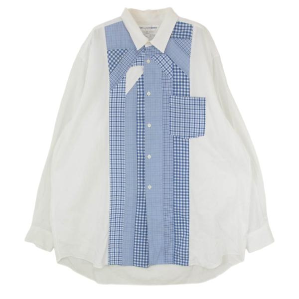 【希少】コムデギャルソンシャツ　インサイドアウト　パッチワーク　Tシャツ　XL COMME des GARCONS コムデギャルソン CDG SHIRT パッチワーク チェック