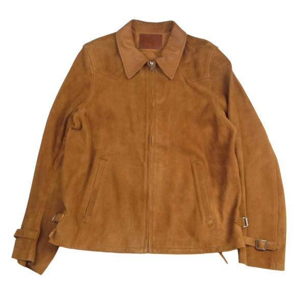 レターズ THE LETTERS LFBA-LJ0001 WESTERN PINKING JACKET ゴートレザー ウエスタン ジップアップ レザー ジャケット ブラウン系 S【中古】 レターズ THE LETTERS LFBA-LJ0001 WESTERN PINKING JACKET ゴート