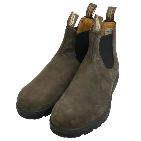 ブランドストーン BLUNDSTONE 2345 Nubuck Ankle Leather Chelsea Lug Boots ヌバック アンクル スエード レザー サイドゴア チェルシー ショート ブーツ ブラウン系 UK9【美品】【中古】 BLUNDSTONE 2345 Nubuck Ankle Leather Chelsea Lug Boots ヌバック