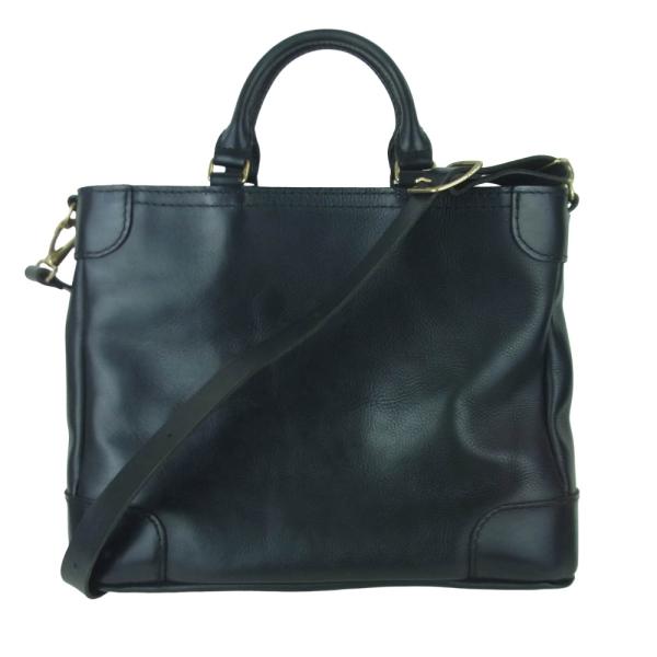 HERZ ヘルツ G-61 2way Business Leather Tote bag ビジネス レザー トート バック ブラック系【中古】