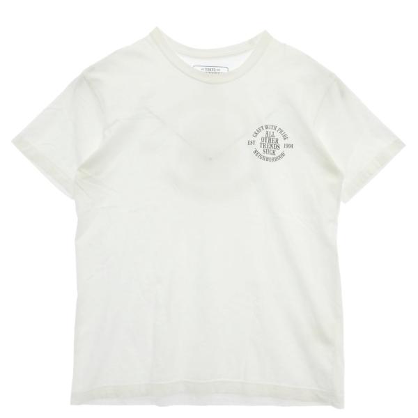 NEIGHBORHOOD ネイバーフッド ALL OTHER TRENDS SUCK 半袖 Tシャツ カットソー オフホワイト系 M【中古】