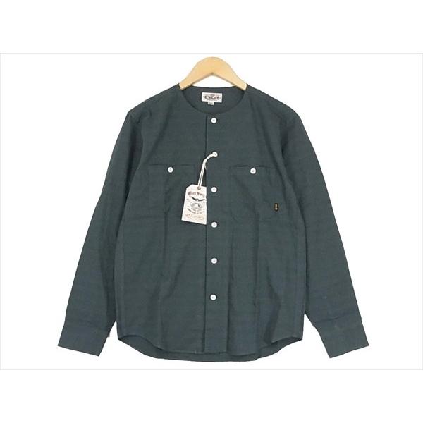 CALEE キャリー CL-17AW007 ノーカラー 長袖シャツ Blue Green M 