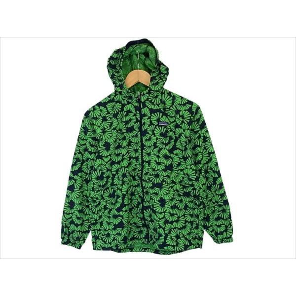 パタゴニア 64230SP 総柄 ナイロンジャケット グリーン系 KID's L PATAGONIA 【美品】【中古】 パタゴニア 64230SP 総柄 ナイロンジャケット グリーン系 KID's L PATAGONIA 【美品】【中古】