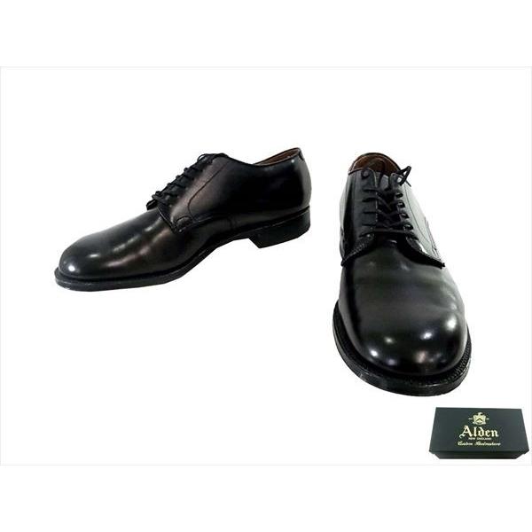 中古】Alden オールデン 53711 プレーントゥ ミリタリーラスト トゥ 