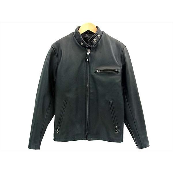 ショット SCHOTT 641 スタンドカラー シングルライダース ブラック 