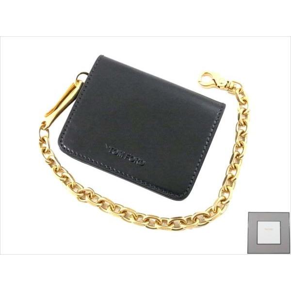 TOM FORD トムフォード チェーン ウォレット ブラック系 【美品 TOM FORD トムフォード チェーン ウォレット ブラック系 【美品