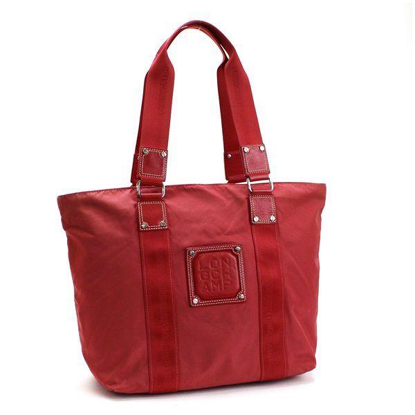 ロンシャン ナイロン トートバッグ 肩掛け ナイロン レザー レッド 中古 Bランク Longchamp レディース 女性用 通勤 通学 旅行 軽量 軽い Brand Link 通販 Yahoo ショッピング