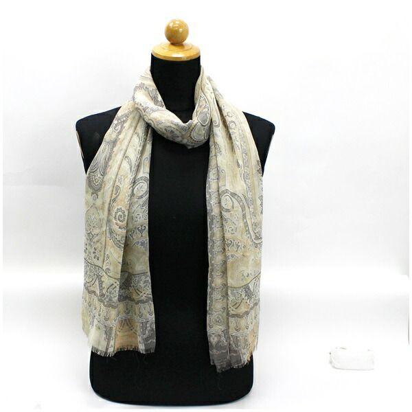 エトロ 長方形 スカーフ ショール ストール シルク ペイズリー柄