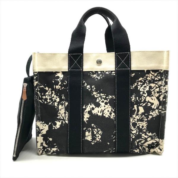 良品 HERMES エルメス キャンバス トート バッグ シュバル シュ  