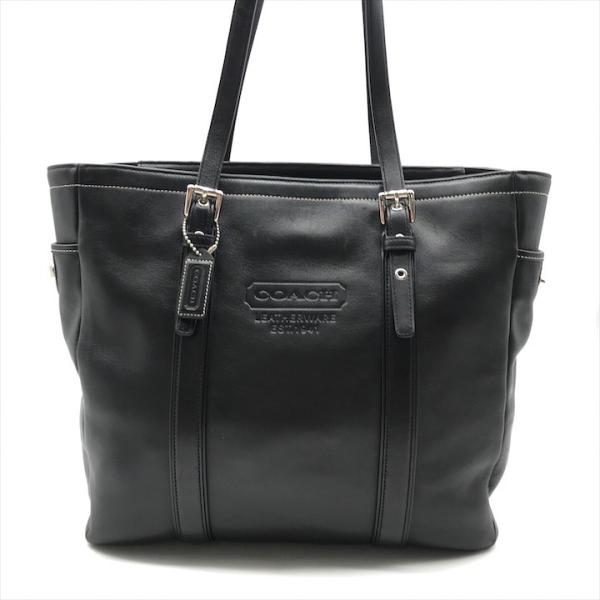良品 COACH コーチ レザー ターンロック レディース ロゴ トート  