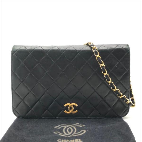 良品 CHANEL シャネル マトラッセ ココマーク ラムスキン プッシュ  