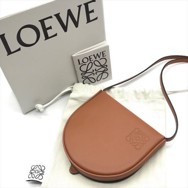 美品 LOEWE ロエベ ヒール ポーチ スモールソフトカーフ コイン カード