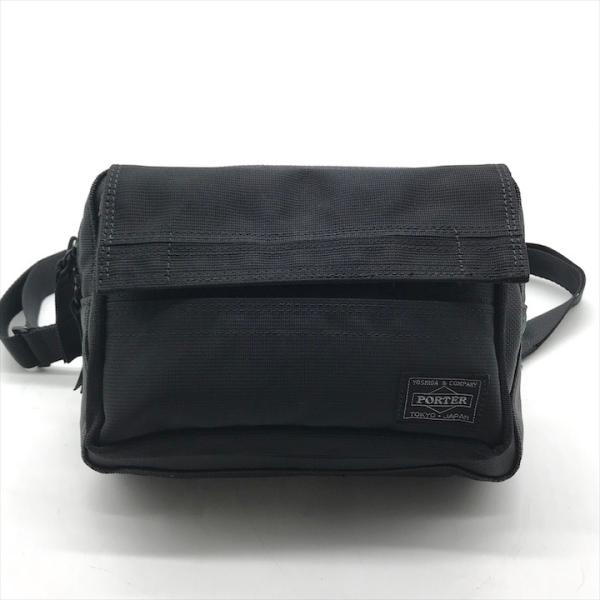 美品 PORTER ポーター ロゴ キャンバス ミニ ショルダー ボディ バッグ