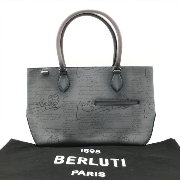 超美品 Berluti ベルルッティ カリグラフィ トゥジュール グレー