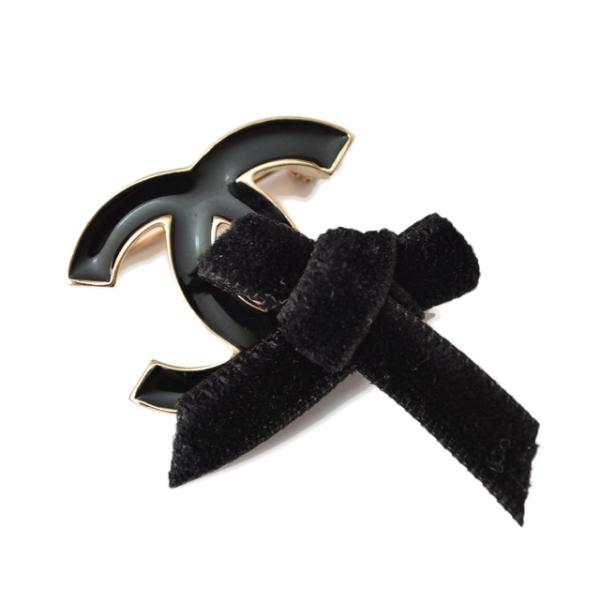 CHANEL シャネル リボン カメリア キャンバス リボン  ピンブローチ CHANEL - シャネル♥️希少 カメリア リボン ブローチの通販 by