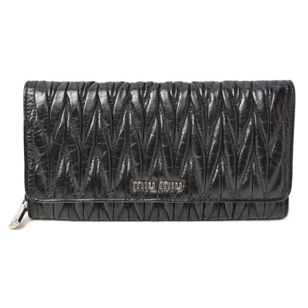 美品！ミュウミュウ miumiu 財布 長財布 マトラッセ miu ミュウミュウ 財布 miumiu 長財布 5M1365 MATELASSE'LUX