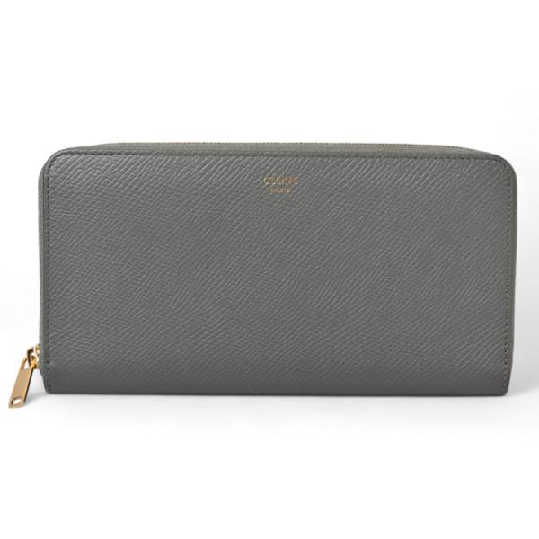 CELINE グレー 長財布 CELINE（セリーヌ） 財布 長財布/ラージジップ/ファスナー式 カーフ