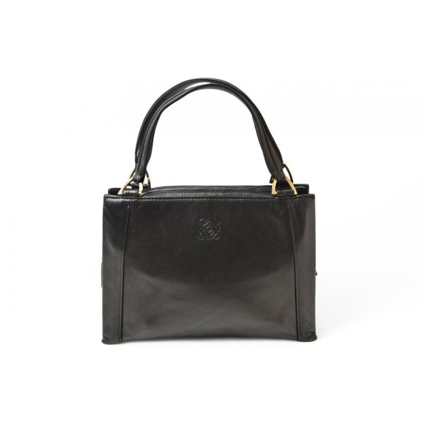 ロエベ ハンドバッグ/スモール LOEWE ヴィンテージ バッグ シープスキン ブラック【中古】 LOEWE（ロエベ） ハンドバッグ/スモール ヴィンテージ バッグ シープ