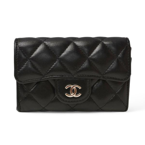 CHANEL（シャネル） コインケース/カードケース ラムスキン ブラック