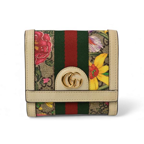 GUCCI（グッチ） 財布/二つ折り 折財布 GGフローラ シェリーライン