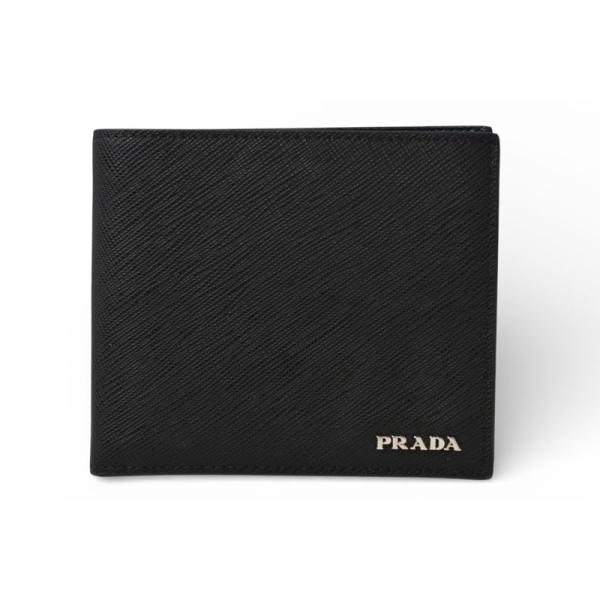 PRADA（プラダ） 財布 二つ折り アウトレット メンズ 折財布 SAFFIANO