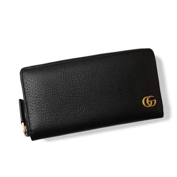 美品　GUCCI グッチ 長財布 GGマーモント ラウンドファスナー ブラック GUCCI（グッチ） 財布 長財布 ラウンドファスナー GGマーモント