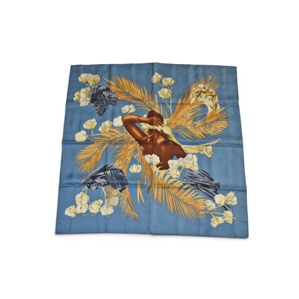 HERMES（エルメス） カレ90 スカーフ 王妃のターバン 熱帯樹林 シルク