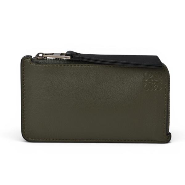 未使用✨LOEWE ロエベ アクセサリーケース 小物入れ オールレザー カーキ系 LOEWE（ロエベ） コインケース/カードケース フラグメントケース/ミニ