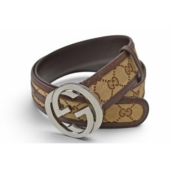 グッチ ベルト ユニセックス GUCCI GGバックル GGブラウン/ベージュ 114876 サイズ85 アパレル