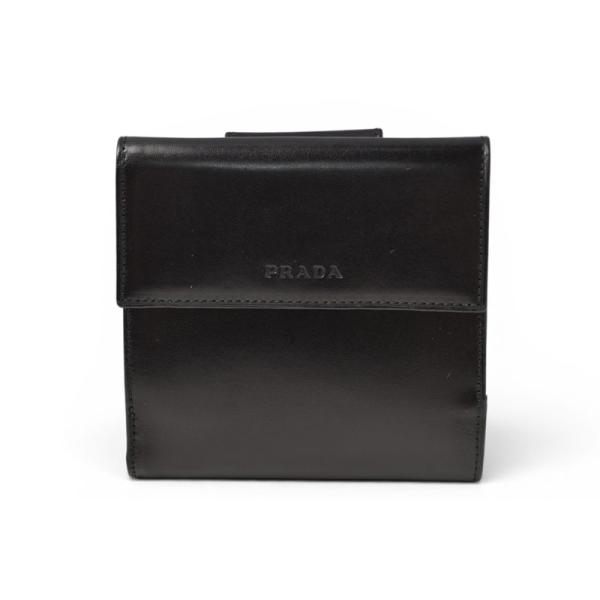 プラダ 財布/三つ折り PRADA 折財布 M512 ヴィンテージ NERO/ブラック