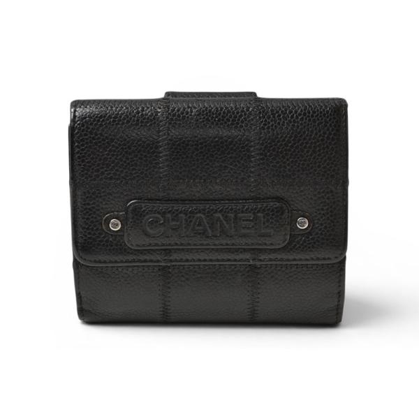 ◆入手困難◆CHANEL 二つ折り財布 アイコンライン チョコバー Wホック CHANEL（シャネル） 二つ折り財布 ヴィンテージ チョコバー Wホック
