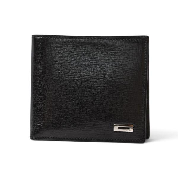 グッチ 財布 美品 ヴィンテージ メンズ GUCCI 折財布 レザー ブラック 034.0416
