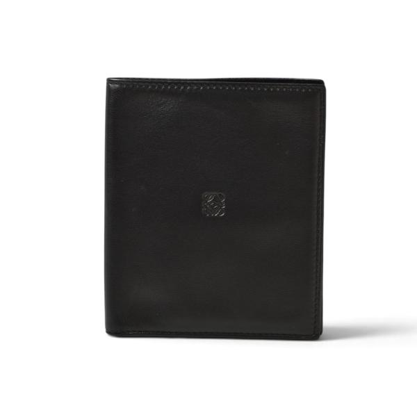 ロエベ 財布/札入れ LOEWE ヴィンテージ 二つ折り/折財布 アナグラム ブラック メンズ