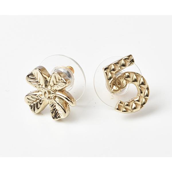 シャネル ピアス CHANEL ナンバー5/クローバーモチーフ ゴールド