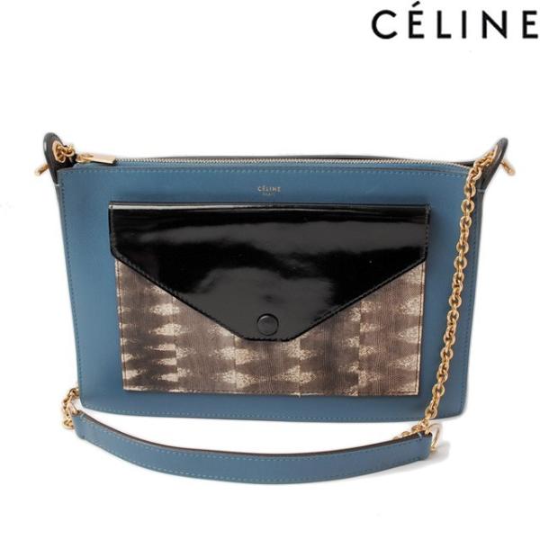 CELINE（セリーヌ） ショルダーバッグ/チェーンショルダー ブルー