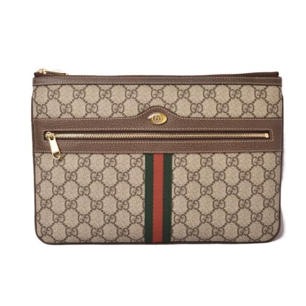 グッチ クラッチバッグ/クラッチポーチ GUCCI GGスプリーム ブラウン