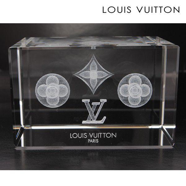 ルイヴィトン ペーパーウェイト LOUIS VUITTON モノグラム　クリア クリスタル ノベルティ品/非売品