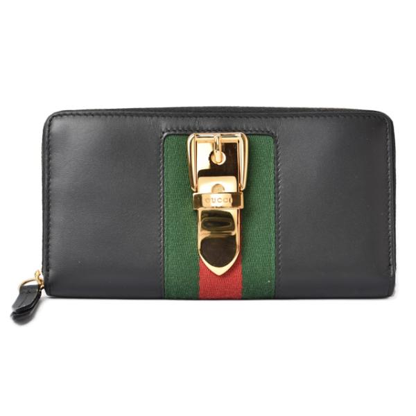 未使用品 箱付き GUCCI グッチ 長財布 レザー×キャンバス グリーン系