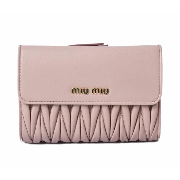 ★最終値下げ★miumiu マテラッセ 5ML225 ミュウミュウ マテラッセ 5ML225 レザー 財布 ピンク ABランクの買取