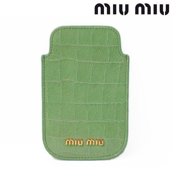 miu miu（ミュウミュウ） iPhone ケース アイフォンケース クロコ調