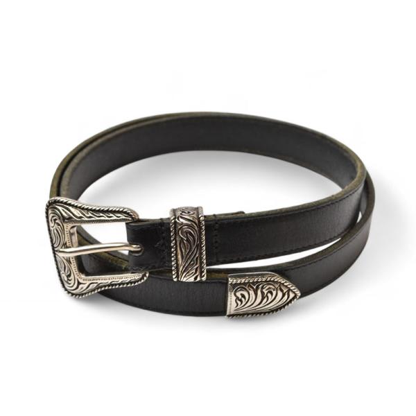 サンローラン ベルト サイズ75 SAINT LAURENT ウエスタン ブラック