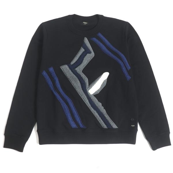 FENDI 極美品 フェンディ 2021年製 FY0178 コットン Fロゴ クルー 