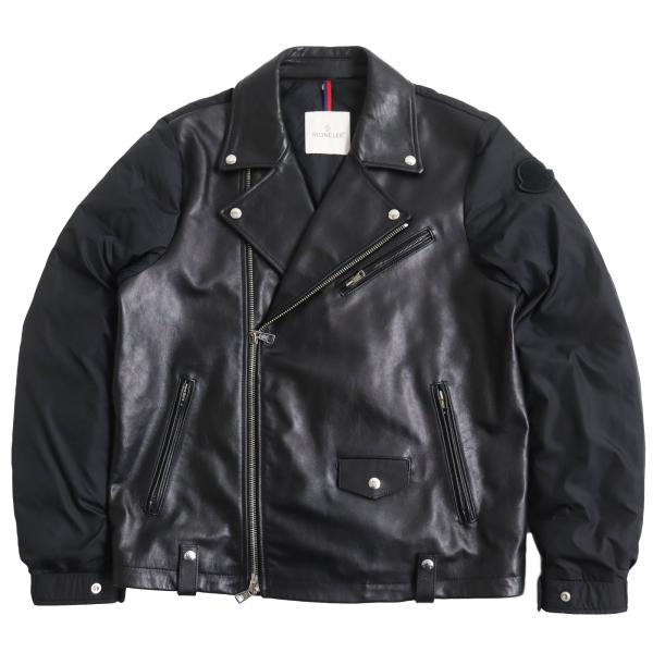 極美品 MONCLER モンクレール 2022年製 PAVOT レザー切り替え ロゴ 